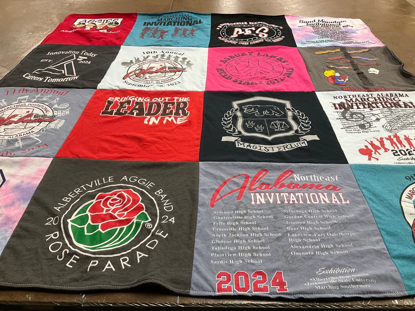 T-shirt quilt from albertville high school, sylvanian high school by Teresa from AL