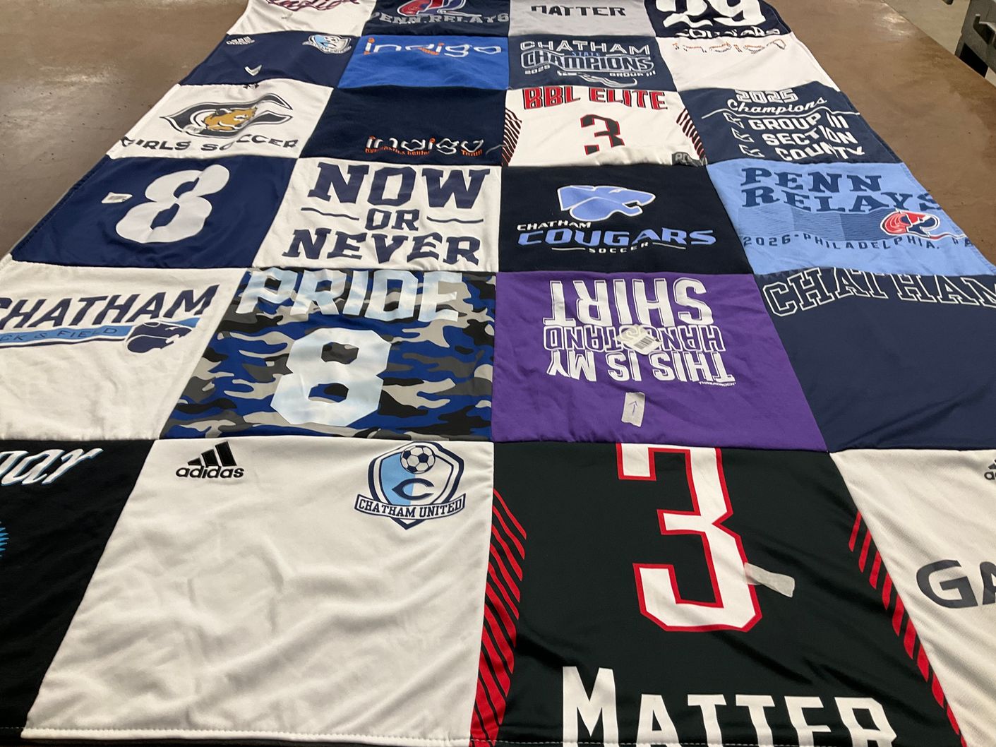 T-shirt quilt featuring chatham united football club by Shannon from NJ