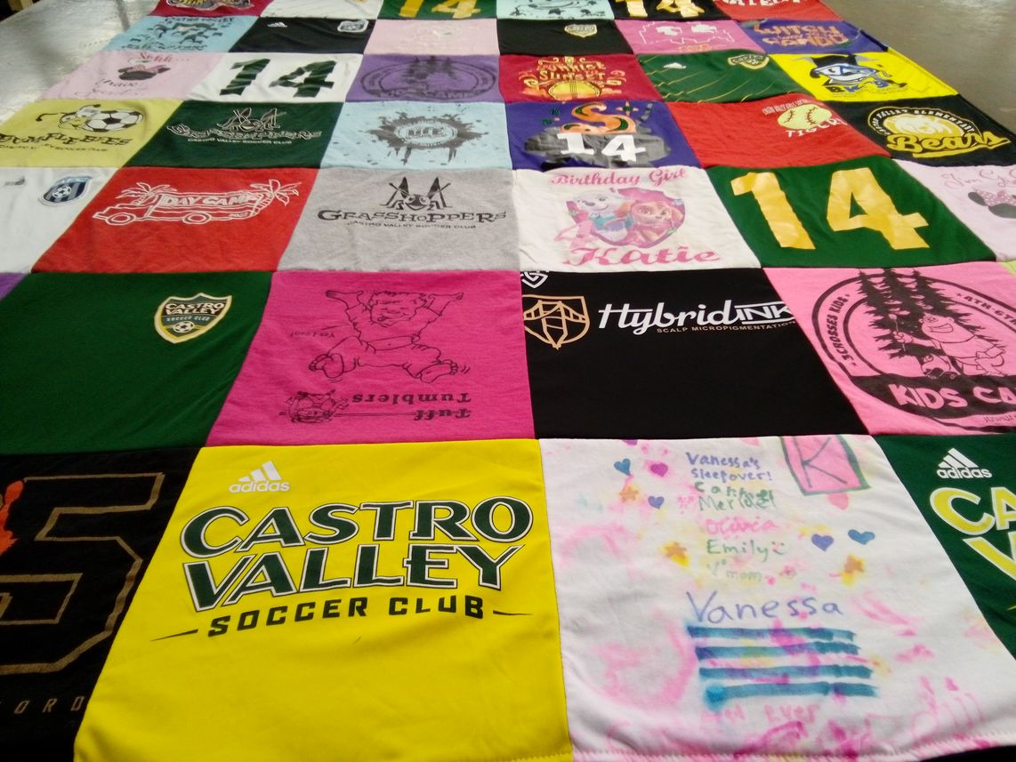 T-shirt quilt featuring castro valley soccer club by Nicole from CA
