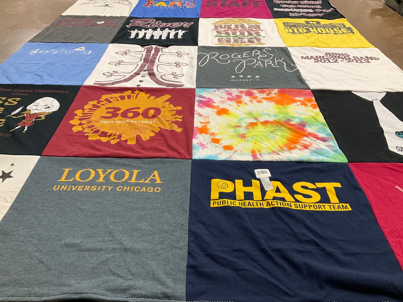 T-shirt quilt from loyola university chicago by Natalie from DC
