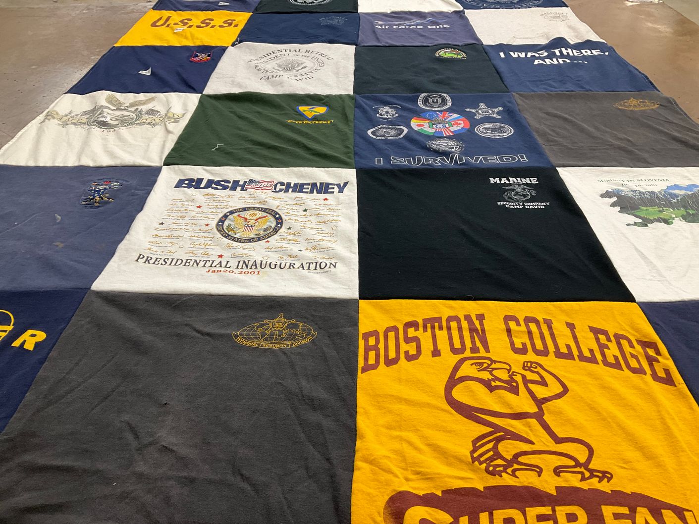 T-shirt quilt from boston college by Jennifer from MD