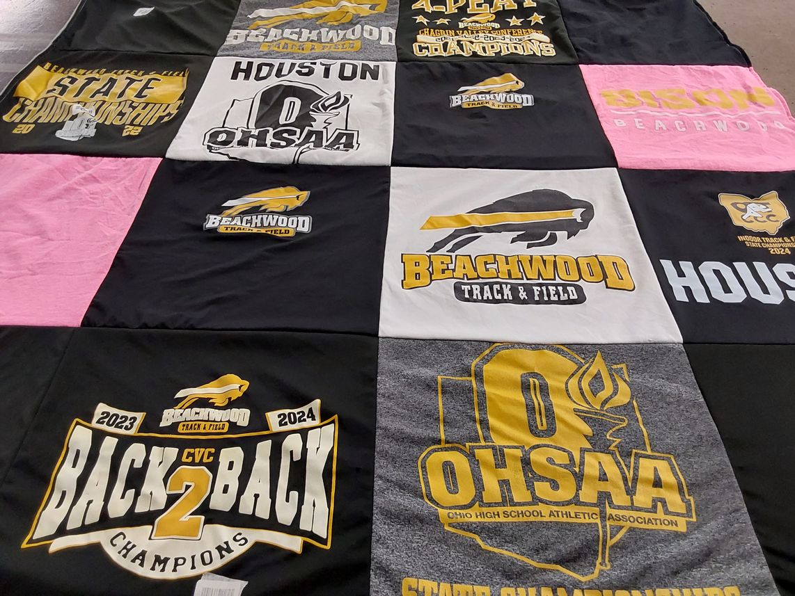 T-shirt quilt from beachwood high school by Dakota from OH