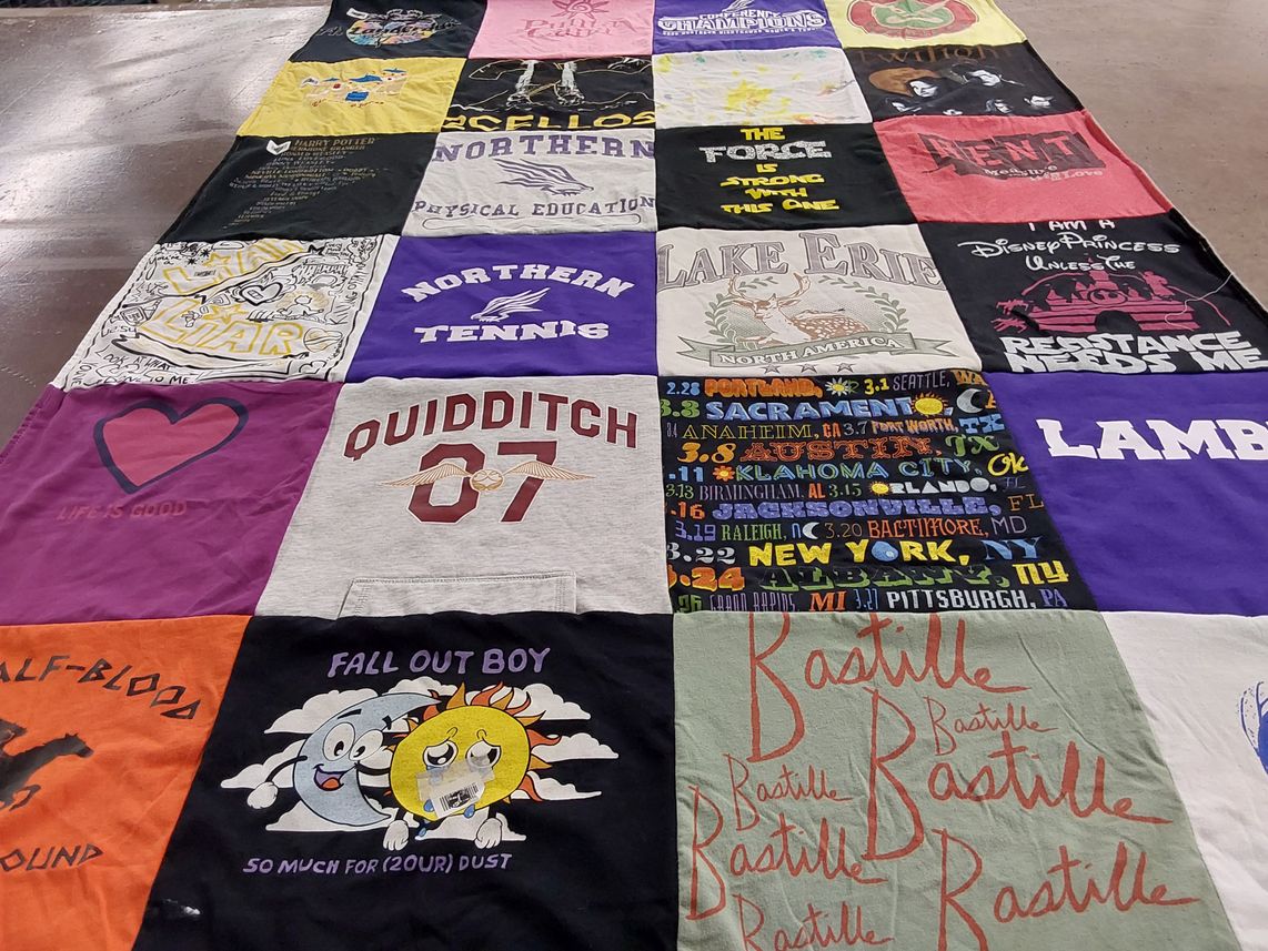 T-shirt quilt from northern university by Jackie from NC