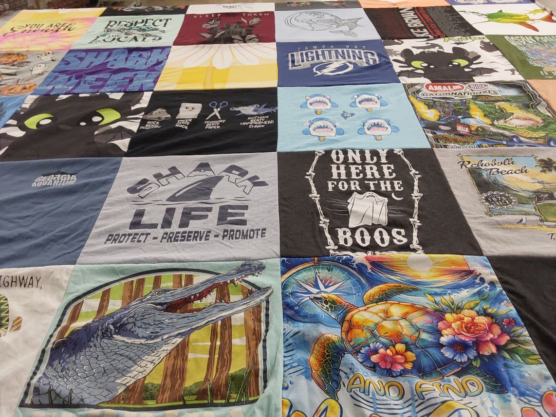 T-shirt quilt featuring tampa bay lightning by cindy from FL