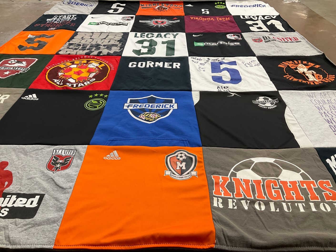 T-shirt quilt featuring d.c. united, legacy soccer by Tracey from VA