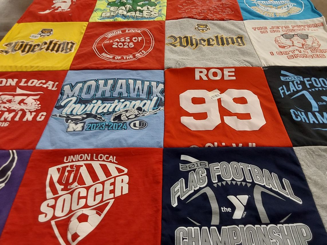 T-shirt quilt from union local high school by Shaun from OH