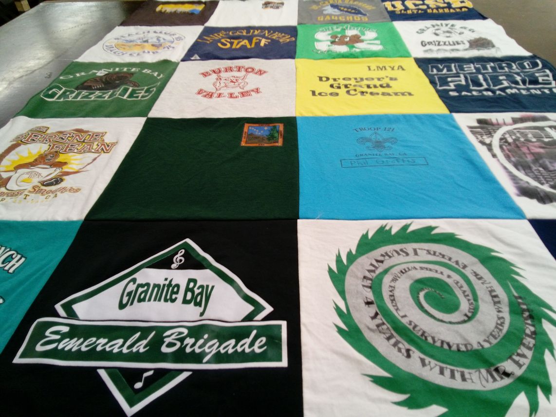 T-shirt quilt featuring granite bay grizzlies by Donna from CA