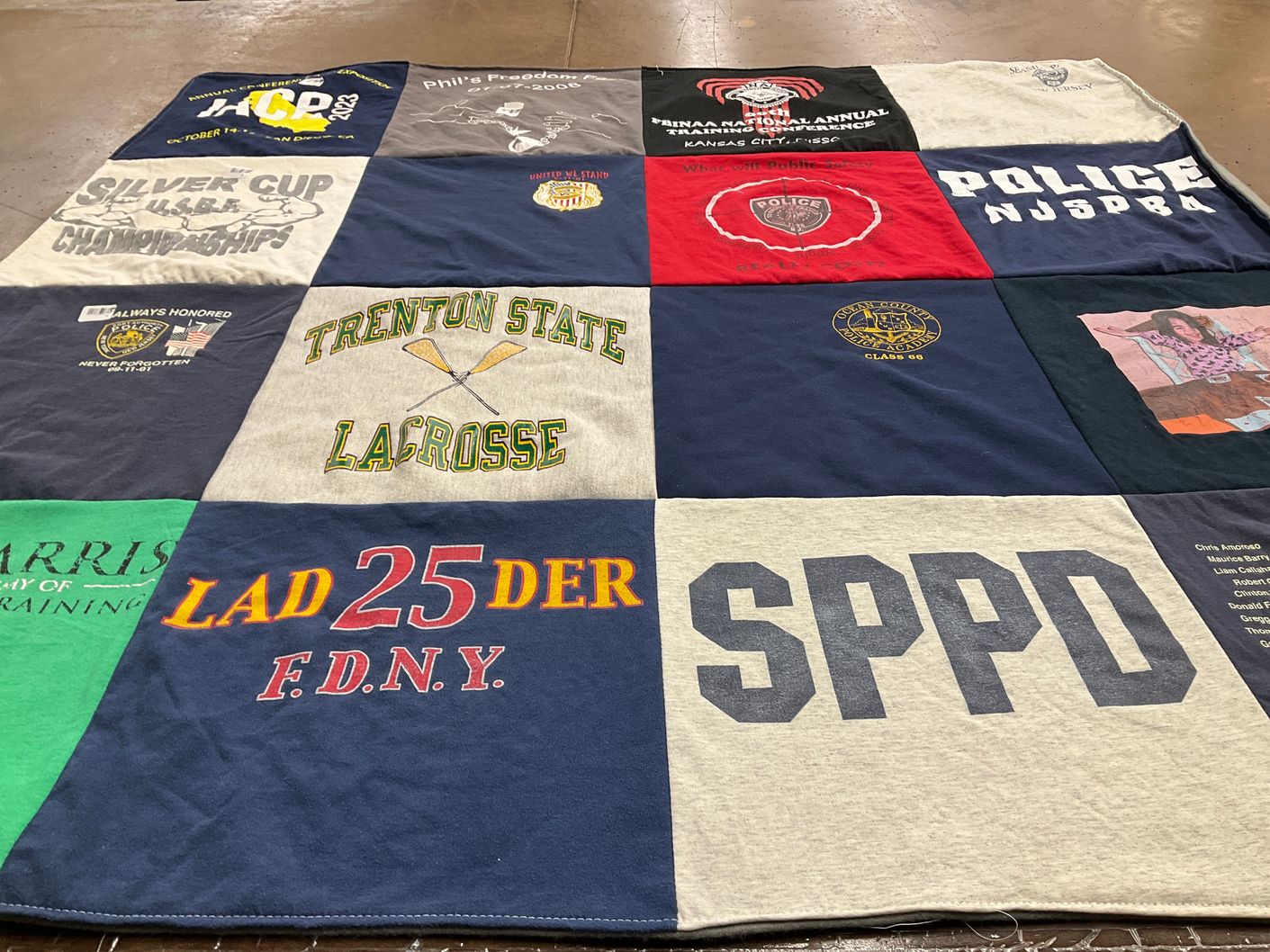 T-shirt quilt from trenton state college by Philip from NJ