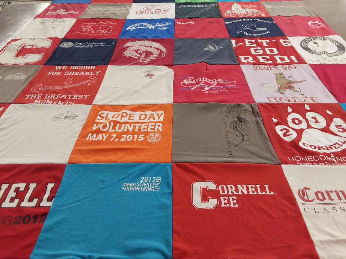 T-shirt quilt from cornell university by Jonathan from VA