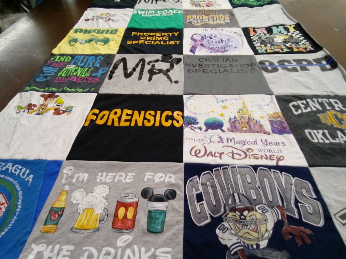 T-shirt quilt featuring cowboys by Jessica from CA