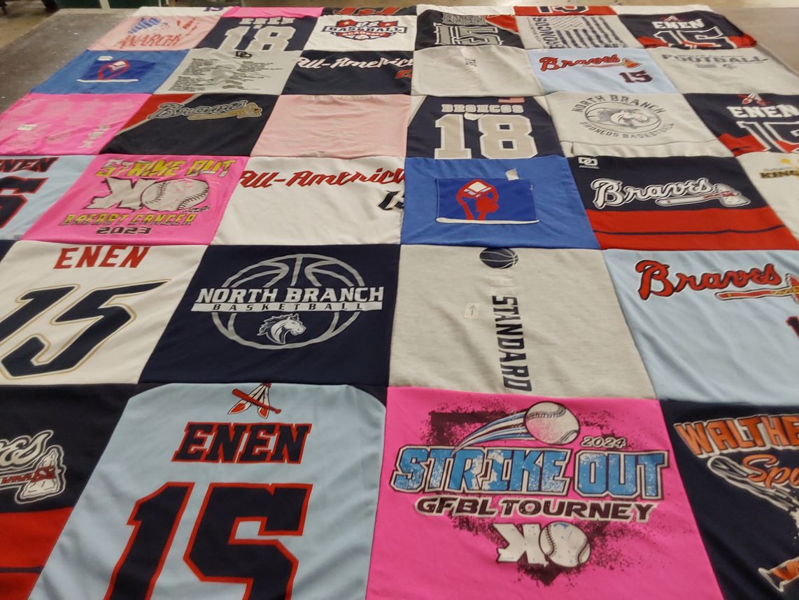 T-shirt quilt featuring braves by Michelle from MI