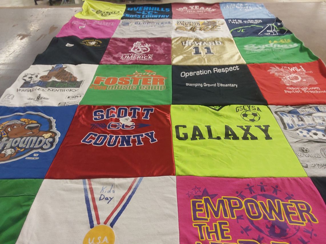 T-shirt quilt featuring galaxy, scott county by Stacy from NC