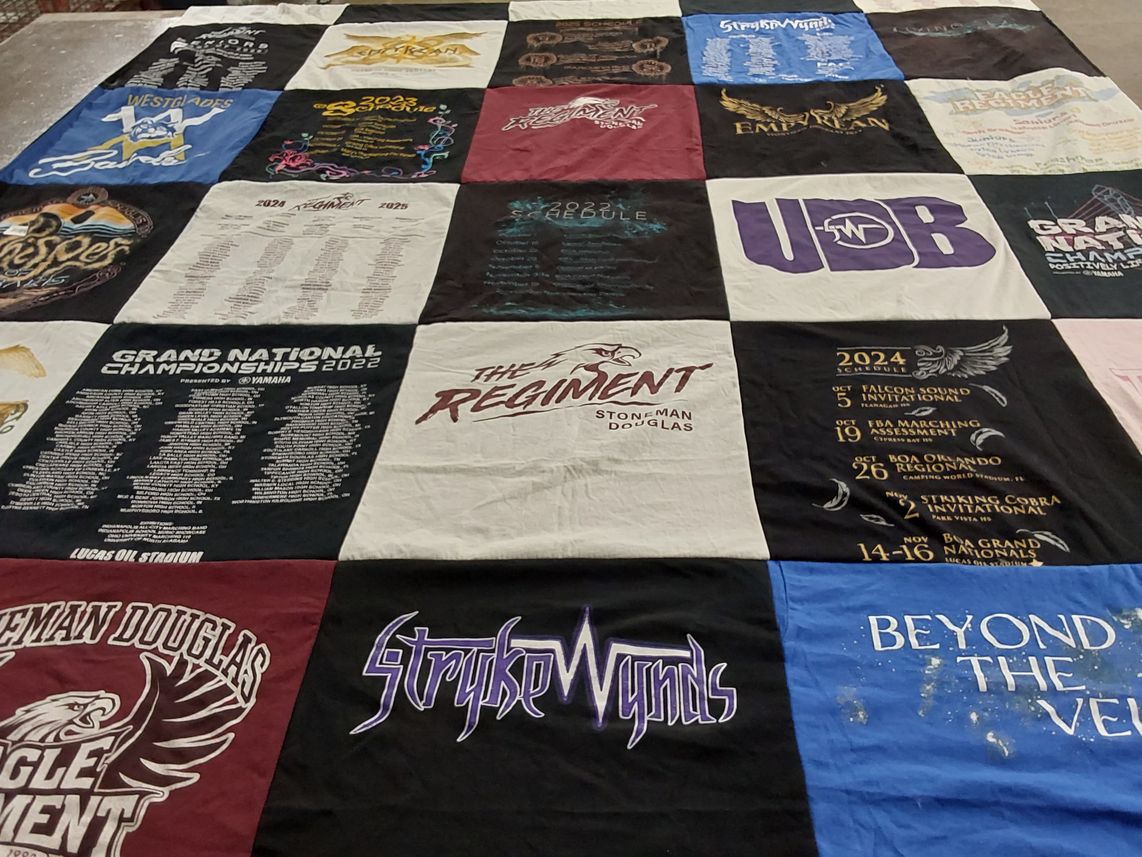 T-shirt quilt from stone man douglas high school by Carla from FL