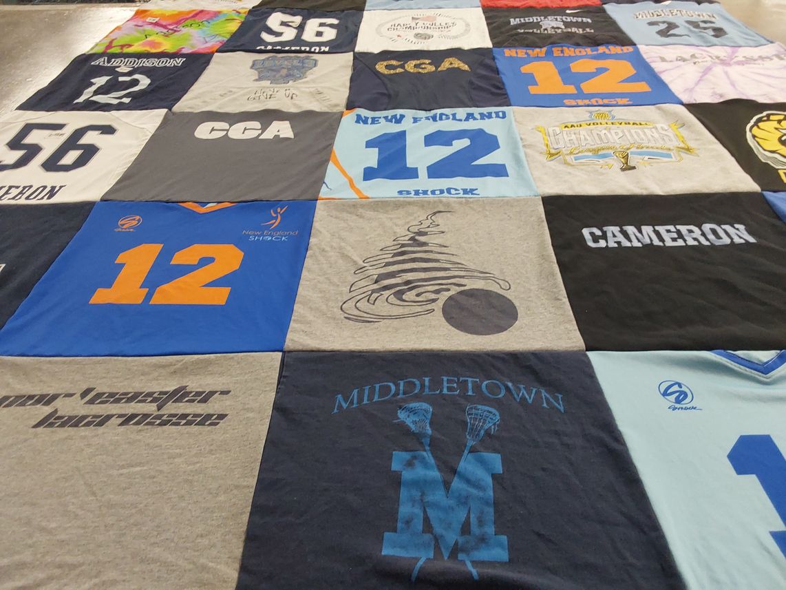 T-shirt quilt from middletown high school by Sabrina from CT