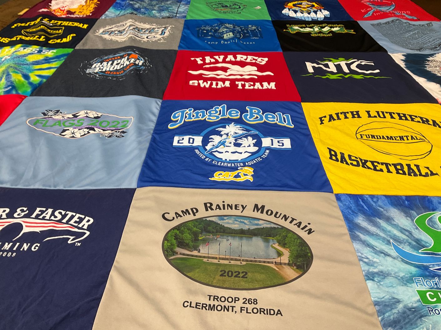 T-shirt quilt from faith lutheran, tavares high school by Sharon from FL