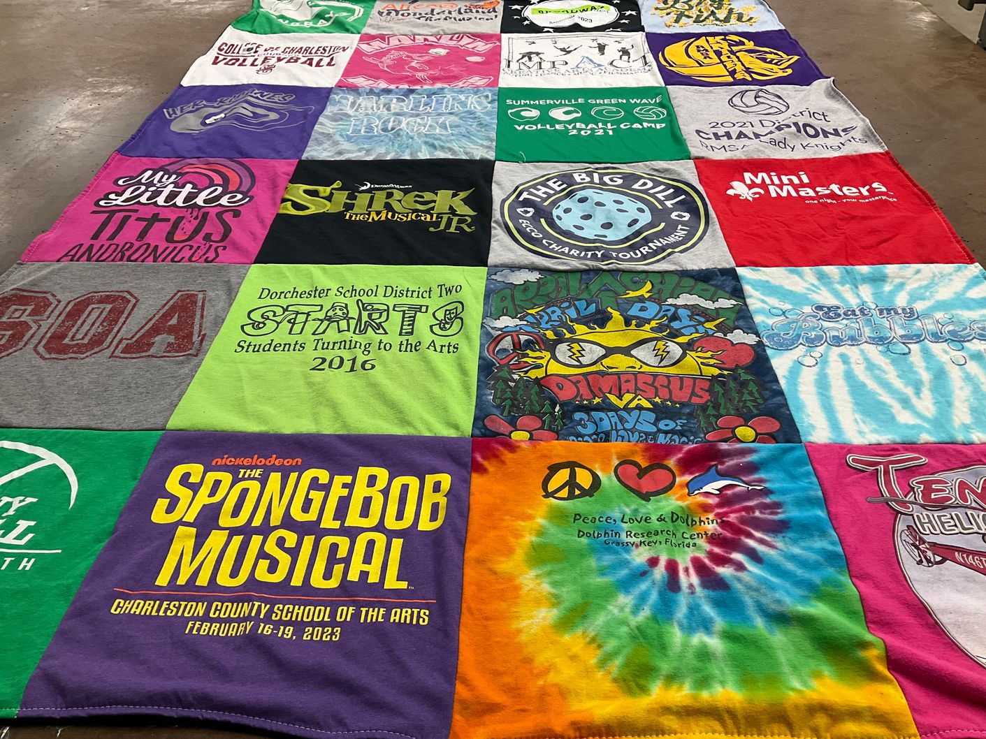 T-shirt quilt featuring college of charleston volleyball by Bobbie-Jean from SC
