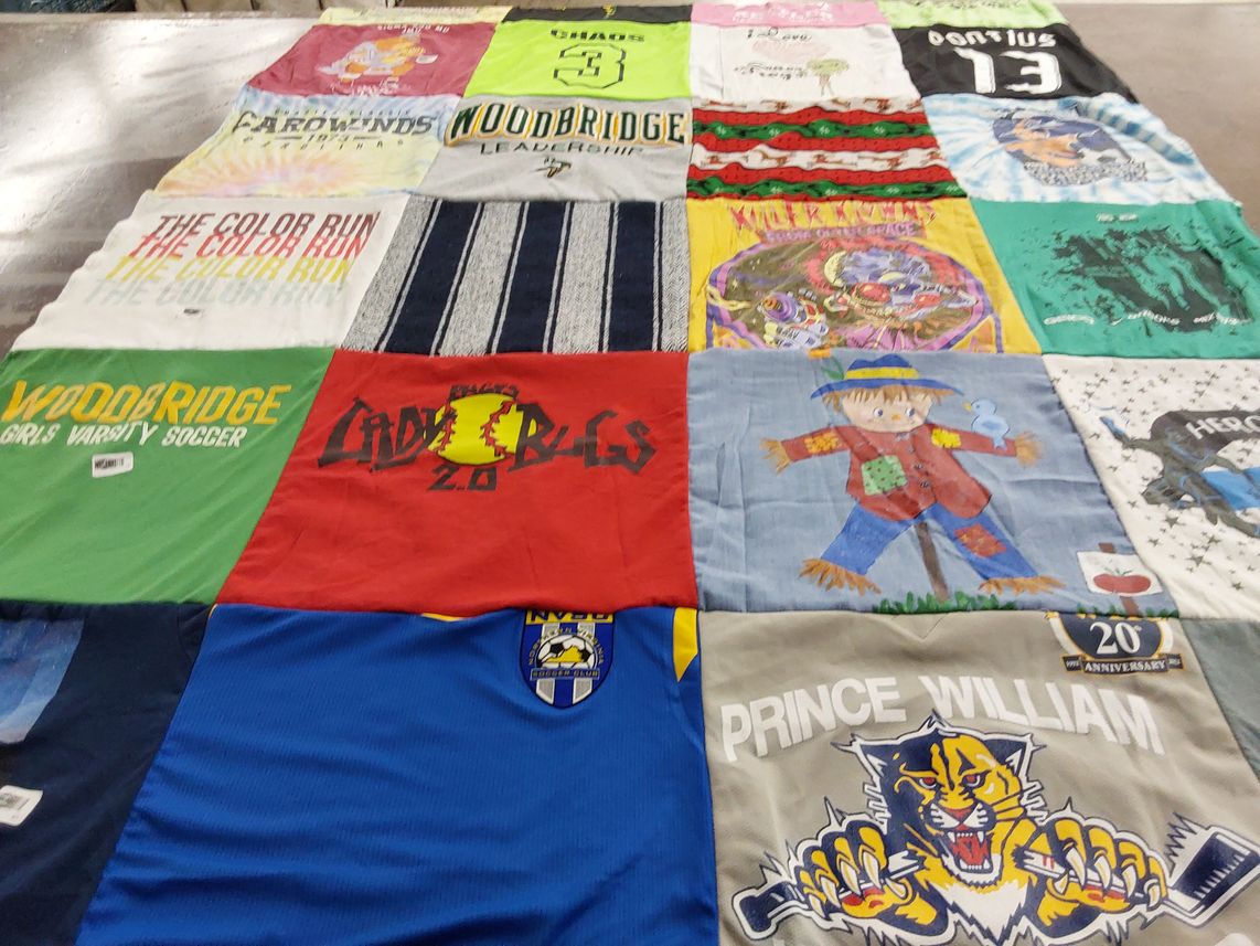 T-shirt quilt from woodbridge high school by simone from VA