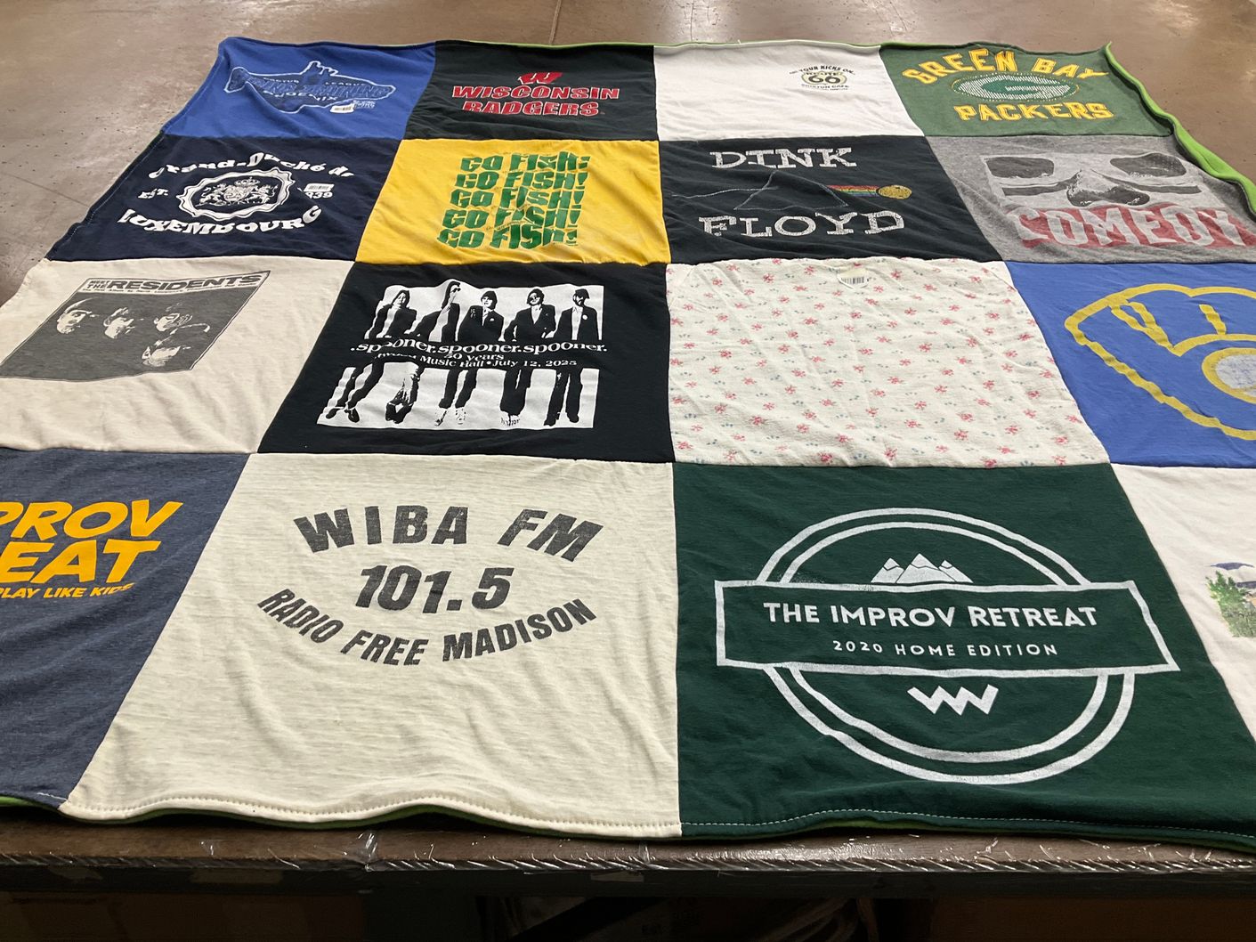 T-shirt quilt featuring green bay packers by Paula from WI