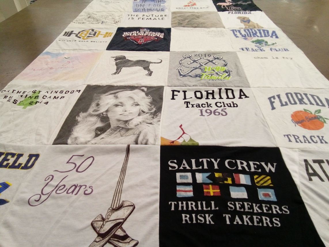 T-shirt quilt from florida track club by Betsy from MA
