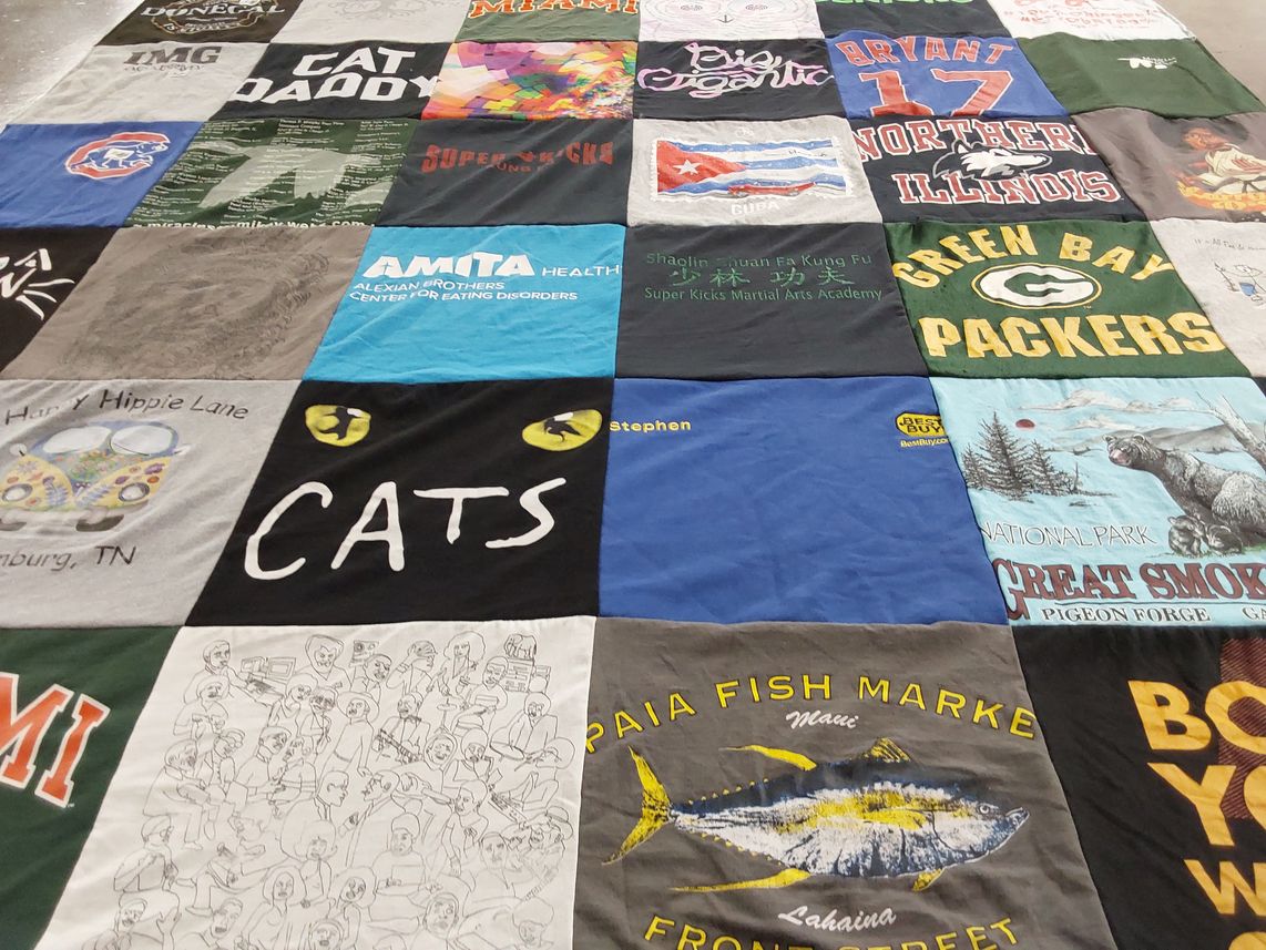 T-shirt quilt featuring green bay packers by Pamela from IL