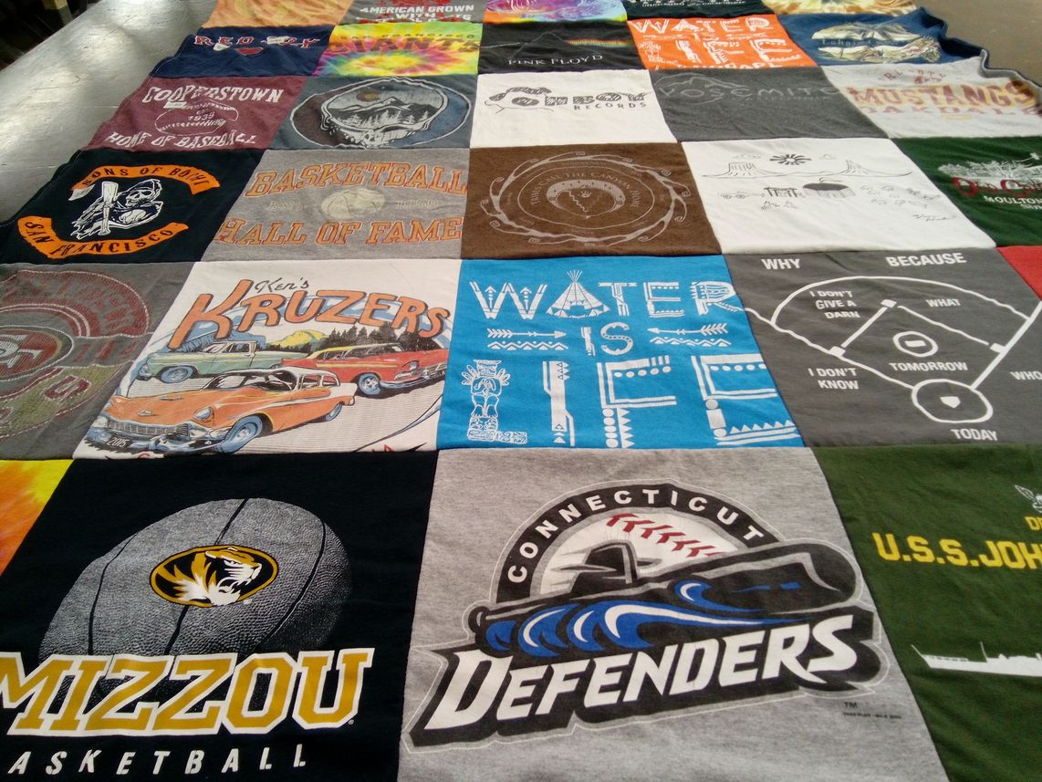 T-shirt quilt featuring mizzou basketball, connecticut defenders by John from NH