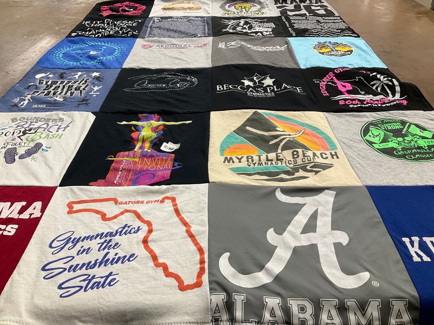 T-shirt quilt from university of alabama by Maria from FL