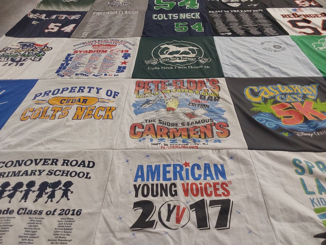 T-shirt quilt from colts neck high school by Jennifer from NJ
