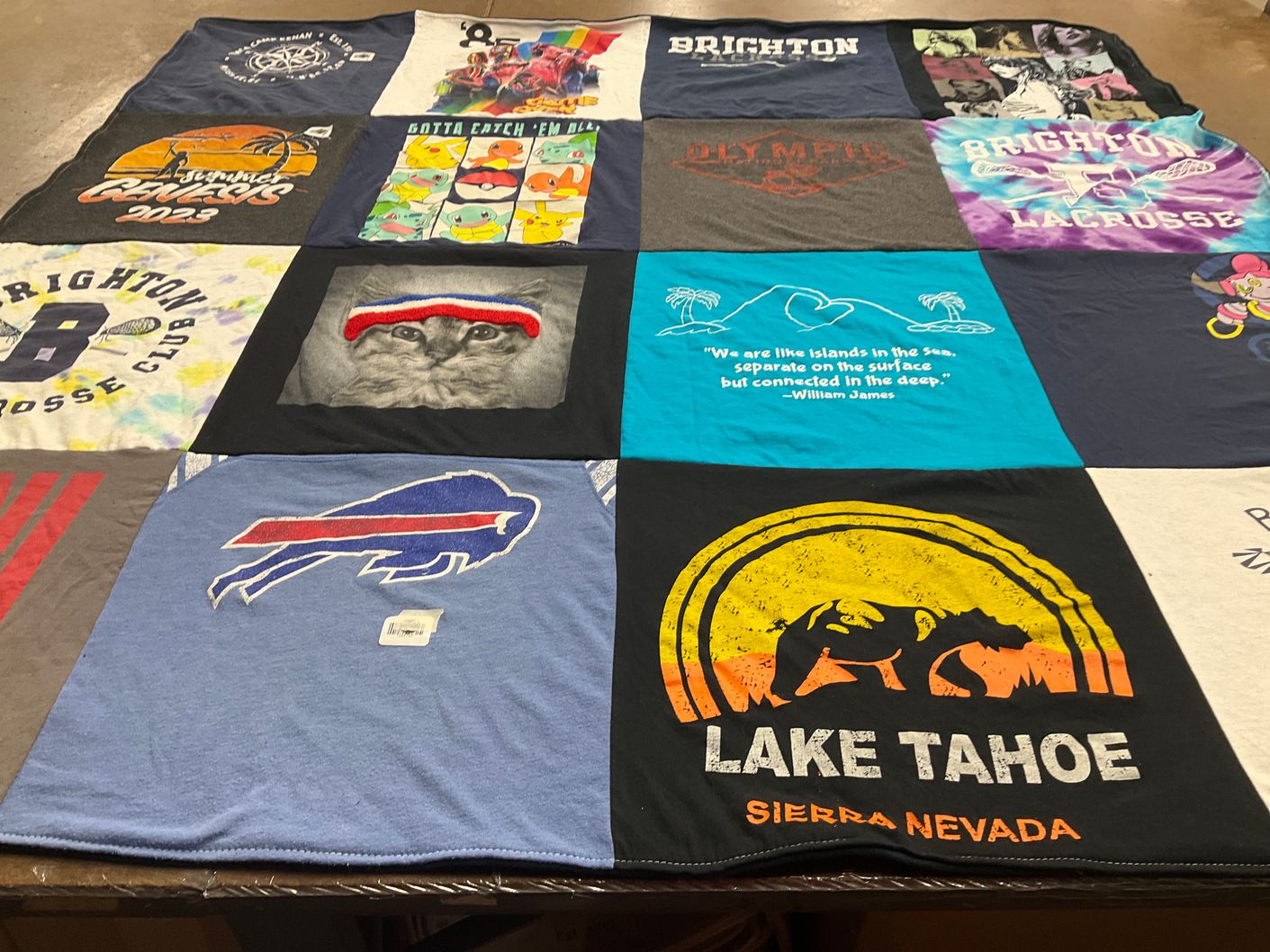 T-shirt quilt featuring buffalo bills by Sonia from NY