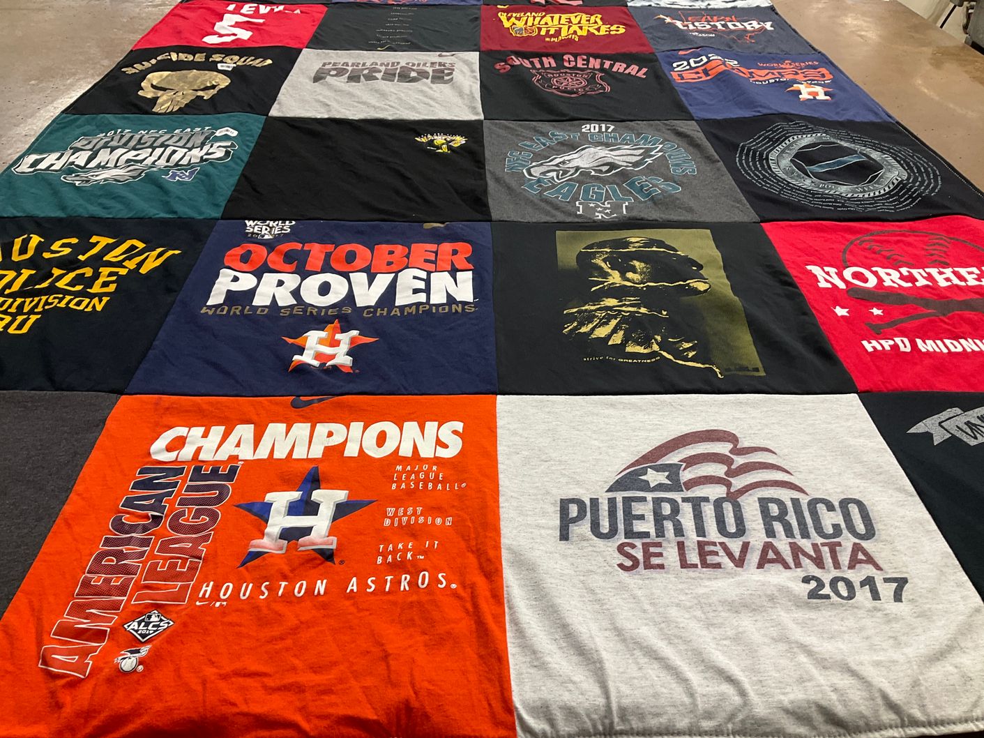 T-shirt quilt featuring houston astros by Tierra from MI