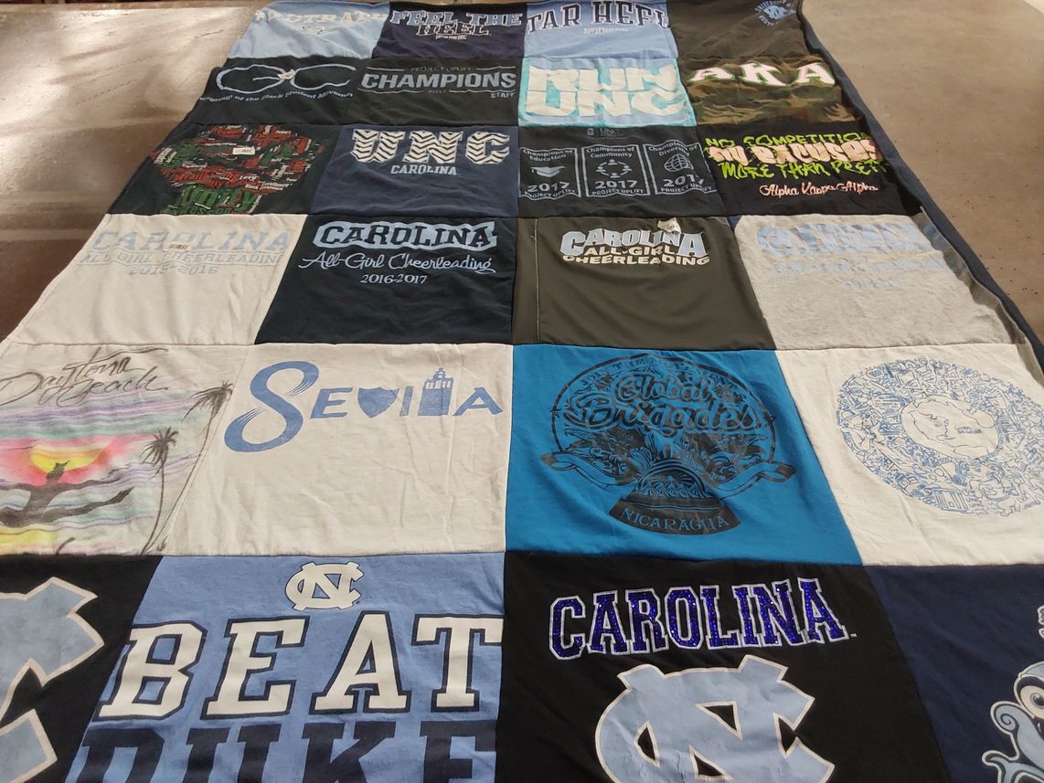 T-shirt quilt from university of north carolina by Mariah from GA