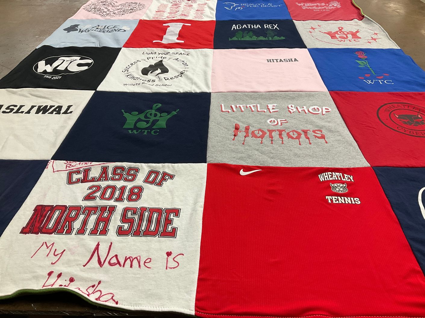 T-shirt quilt featuring wheatley tennis by Namrata from NY