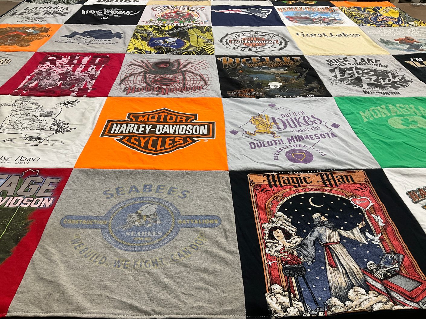 T-shirt quilt featuring duluth dukes by Mark from WI