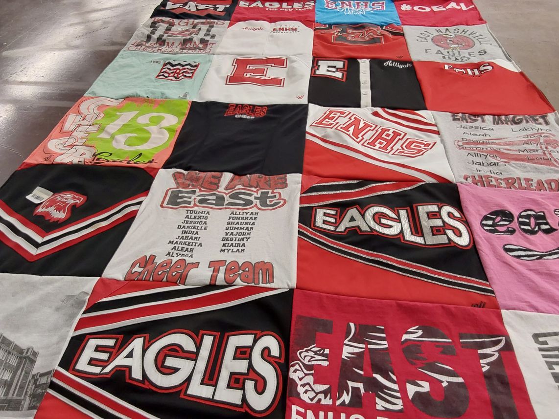 T-shirt quilt featuring east nashville eagles by Sharhonda from TN