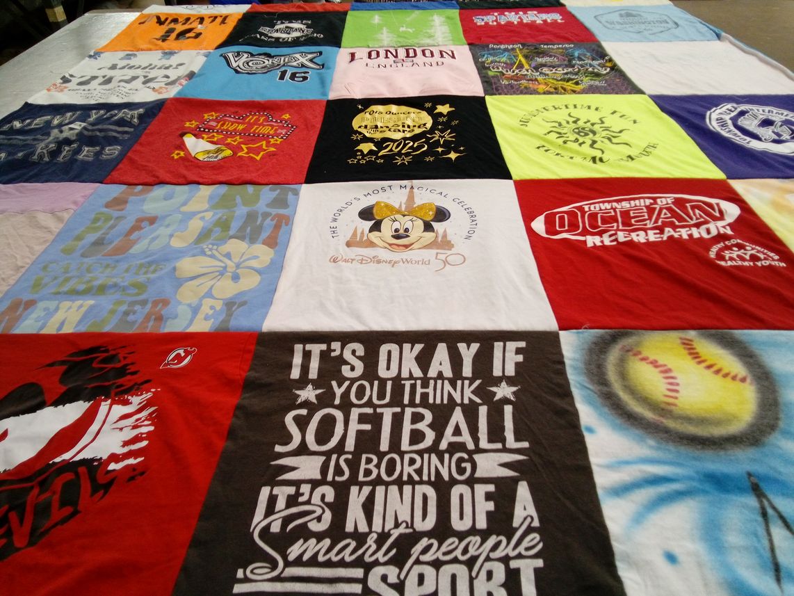 T-shirt quilt featuring new jersey devils by Annemarie from NJ
