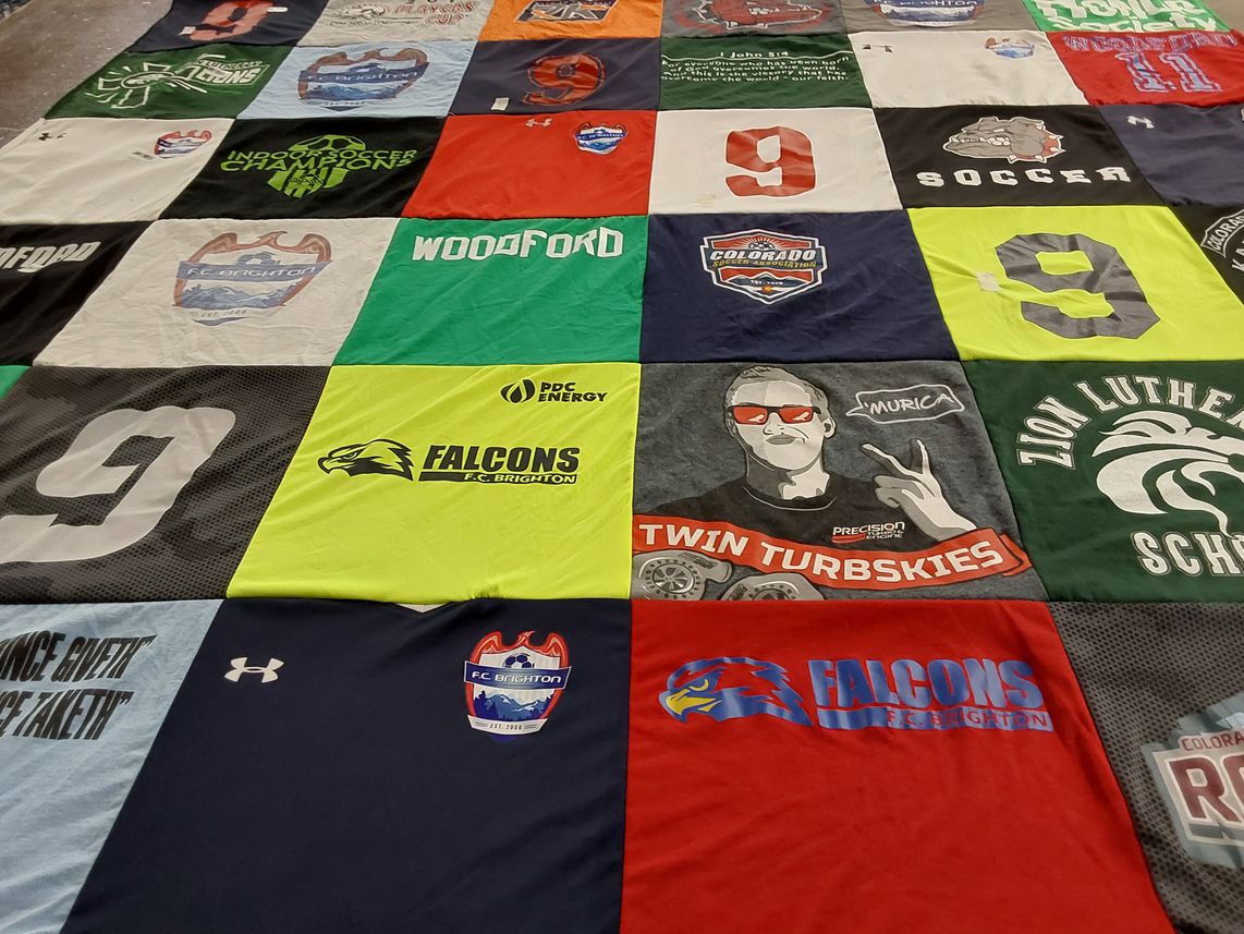 T-shirt quilt featuring fc brighton, falcons by jill from CO