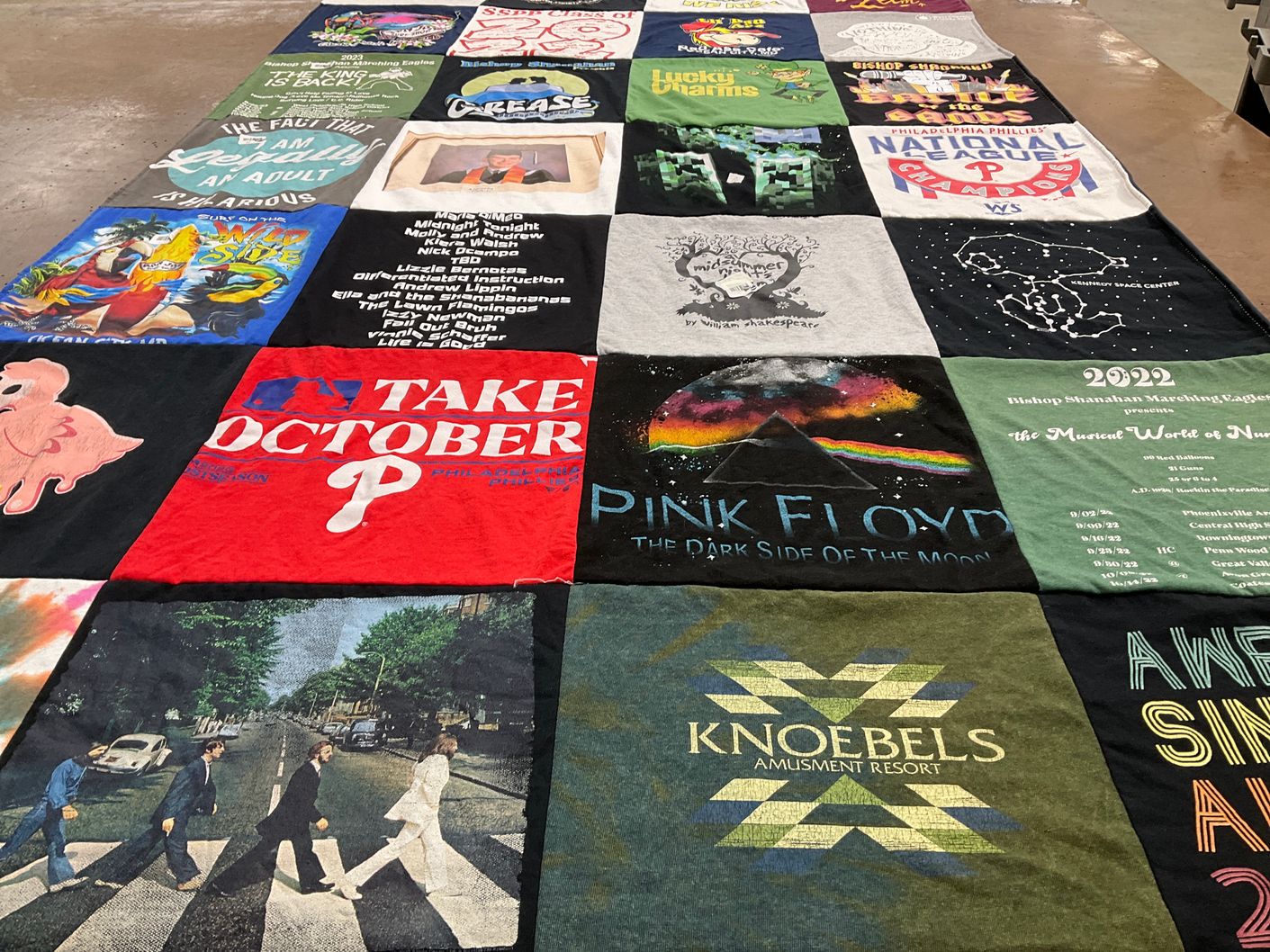 T-shirt quilt featuring philadelphia phillies by Rachaelyn from PA