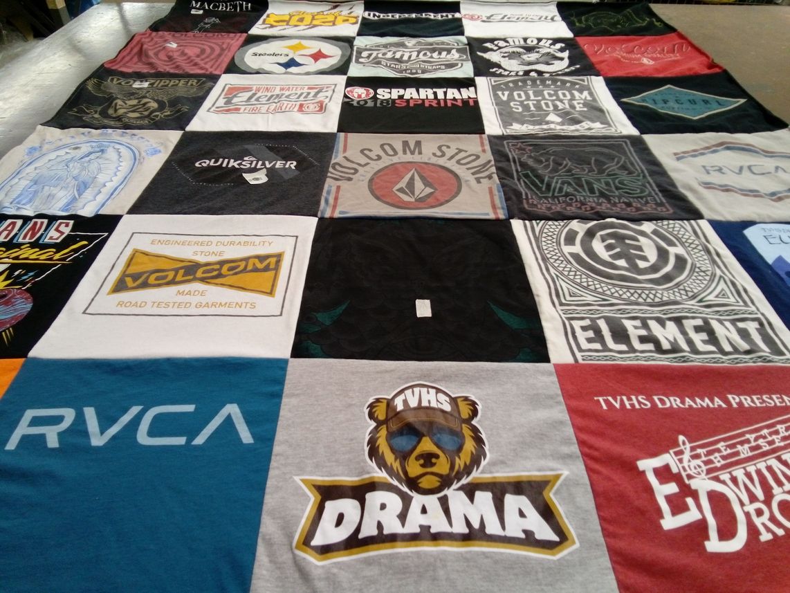 T-shirt quilt featuring spartans, steelers by Nicole from CA