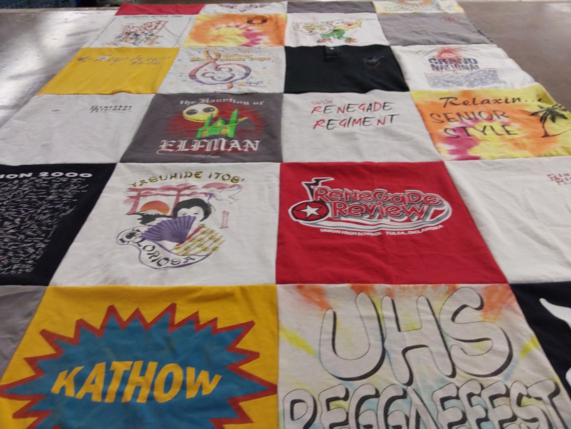 T-shirt quilt from union high school by John from OK