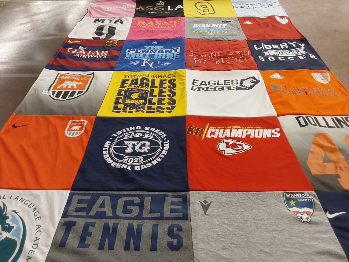 T-shirt quilt featuring martin f.c., minnesota select f.c. by Haley from MN