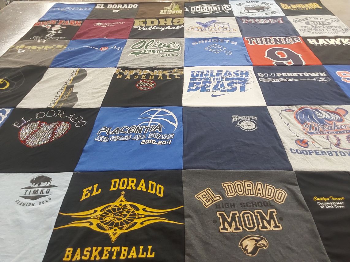 T-shirt quilt from el dorado high school by Stefanie from CA