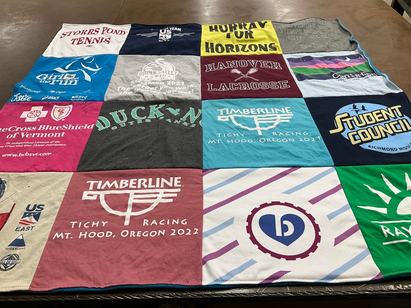 T-shirt quilt featuring hanover lacrosse by David from NH