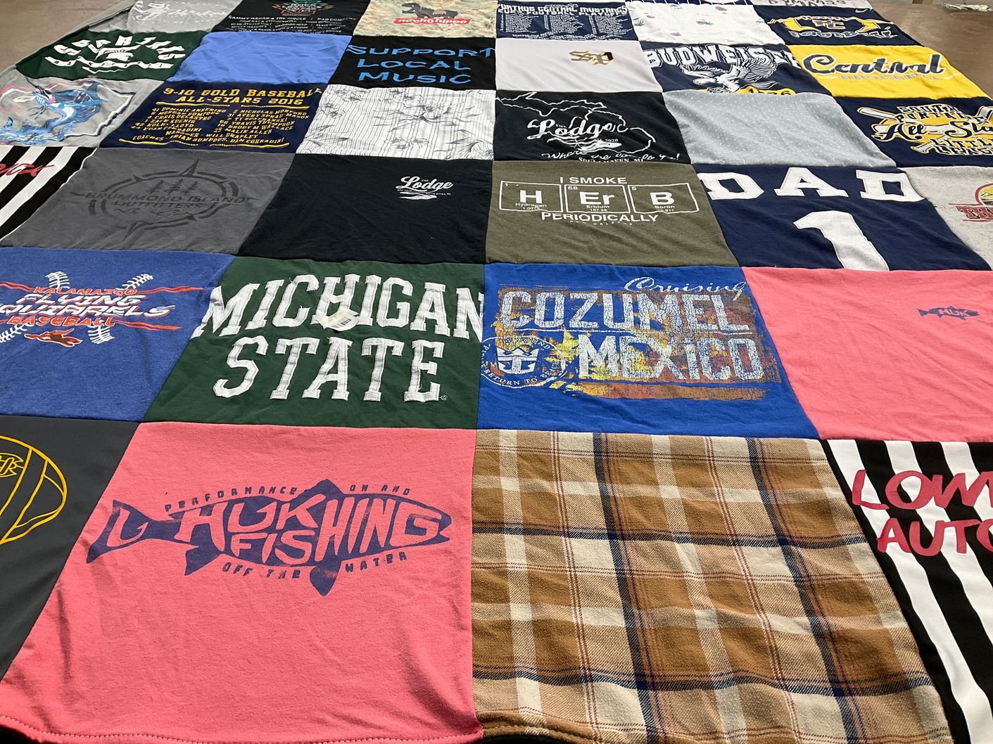 T-shirt quilt from michigan state university by Cherri from FL