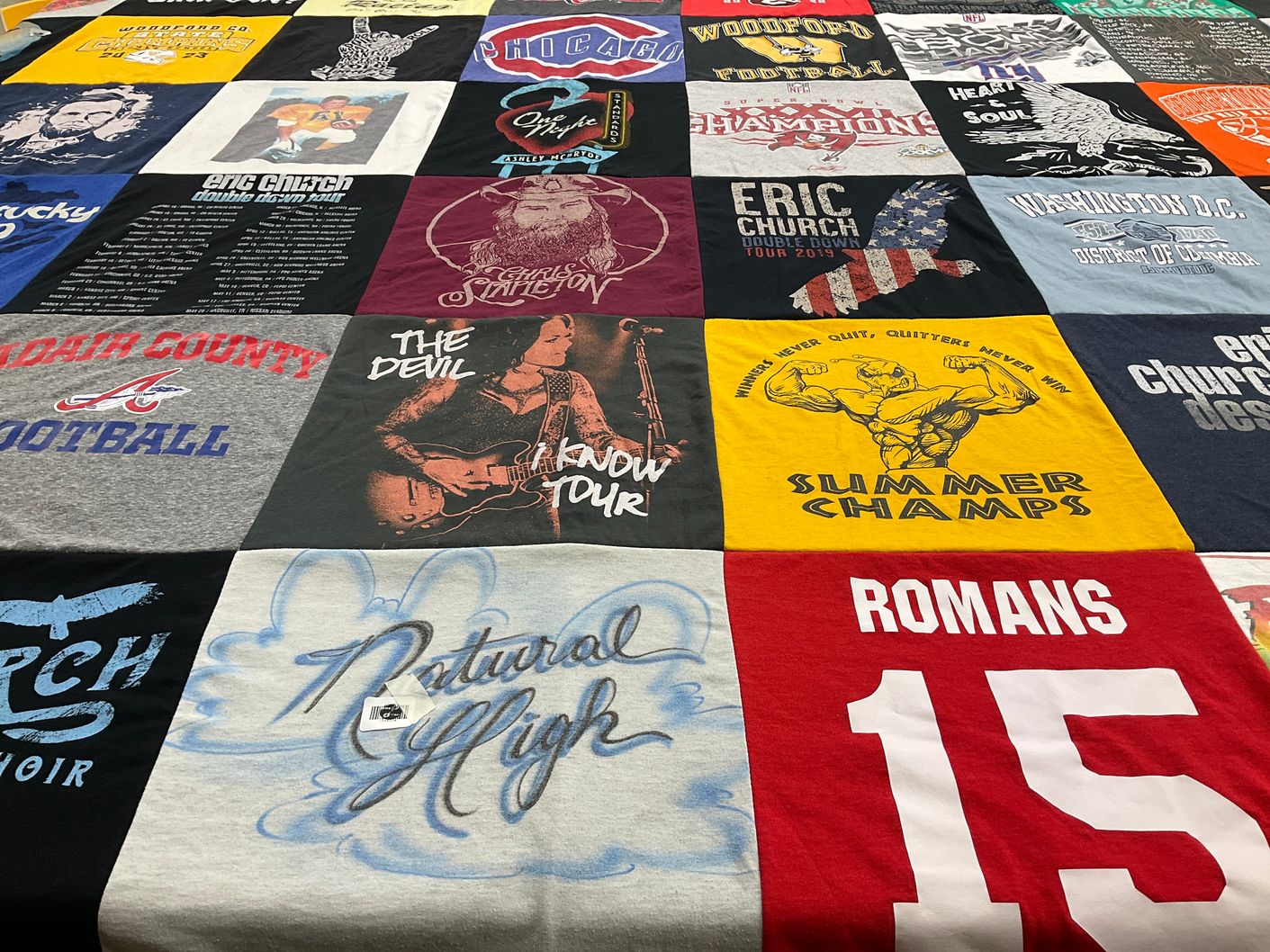 T-shirt quilt featuring laurel county football by Joshua from KY