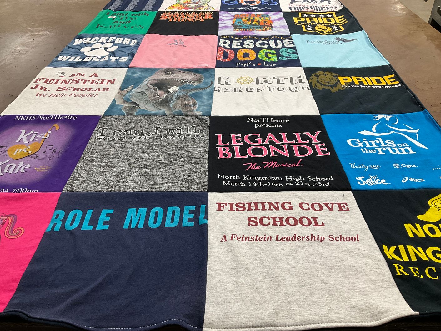 T-shirt quilt featuring wildcats by Trish from RI
