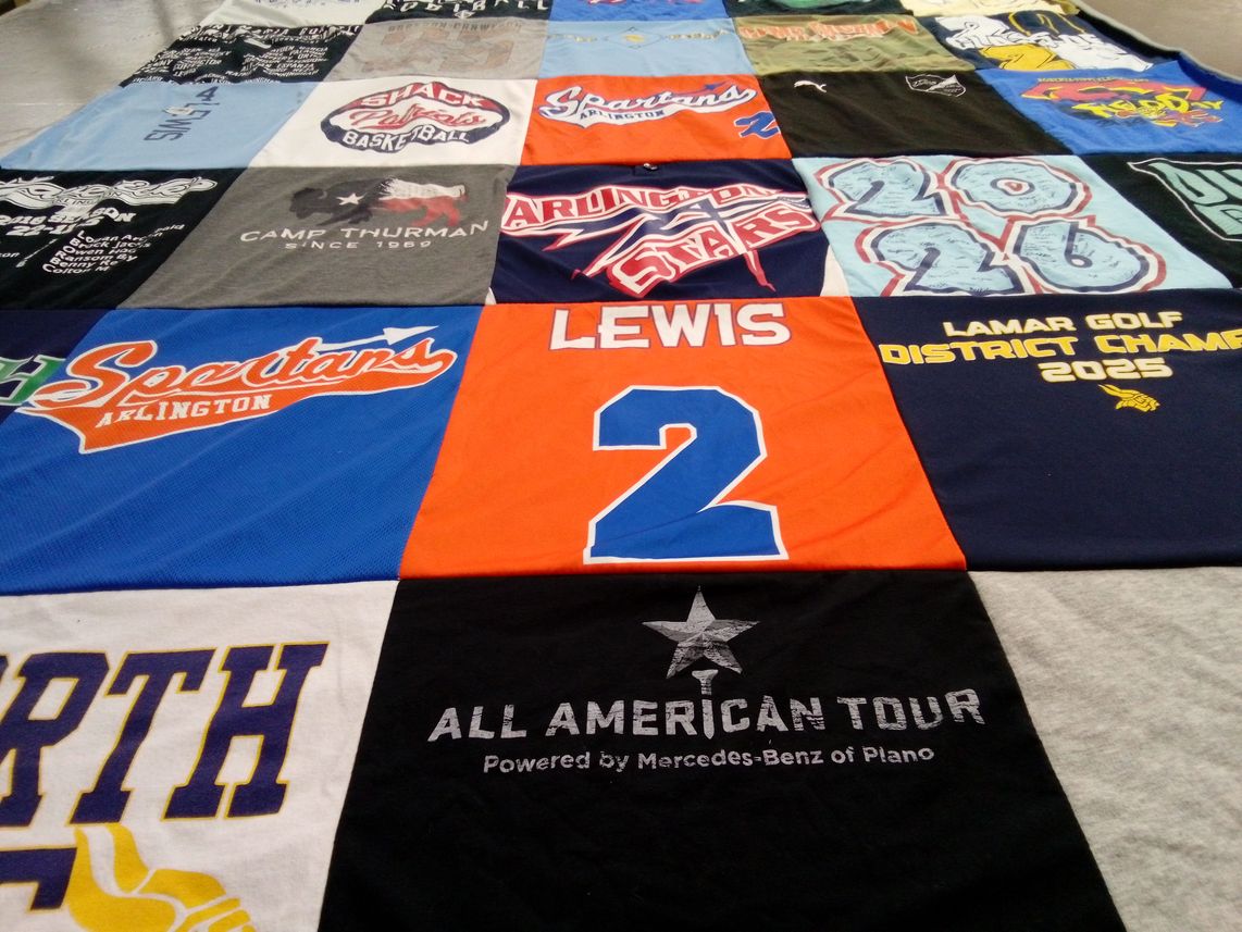 T-shirt quilt featuring spartan basketball by Abbey from TX