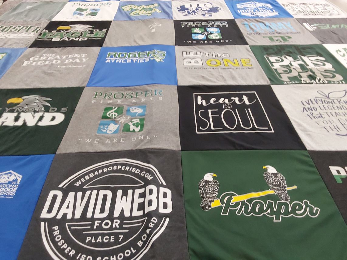 T-shirt quilt from prosper independent school district by Janette from TX