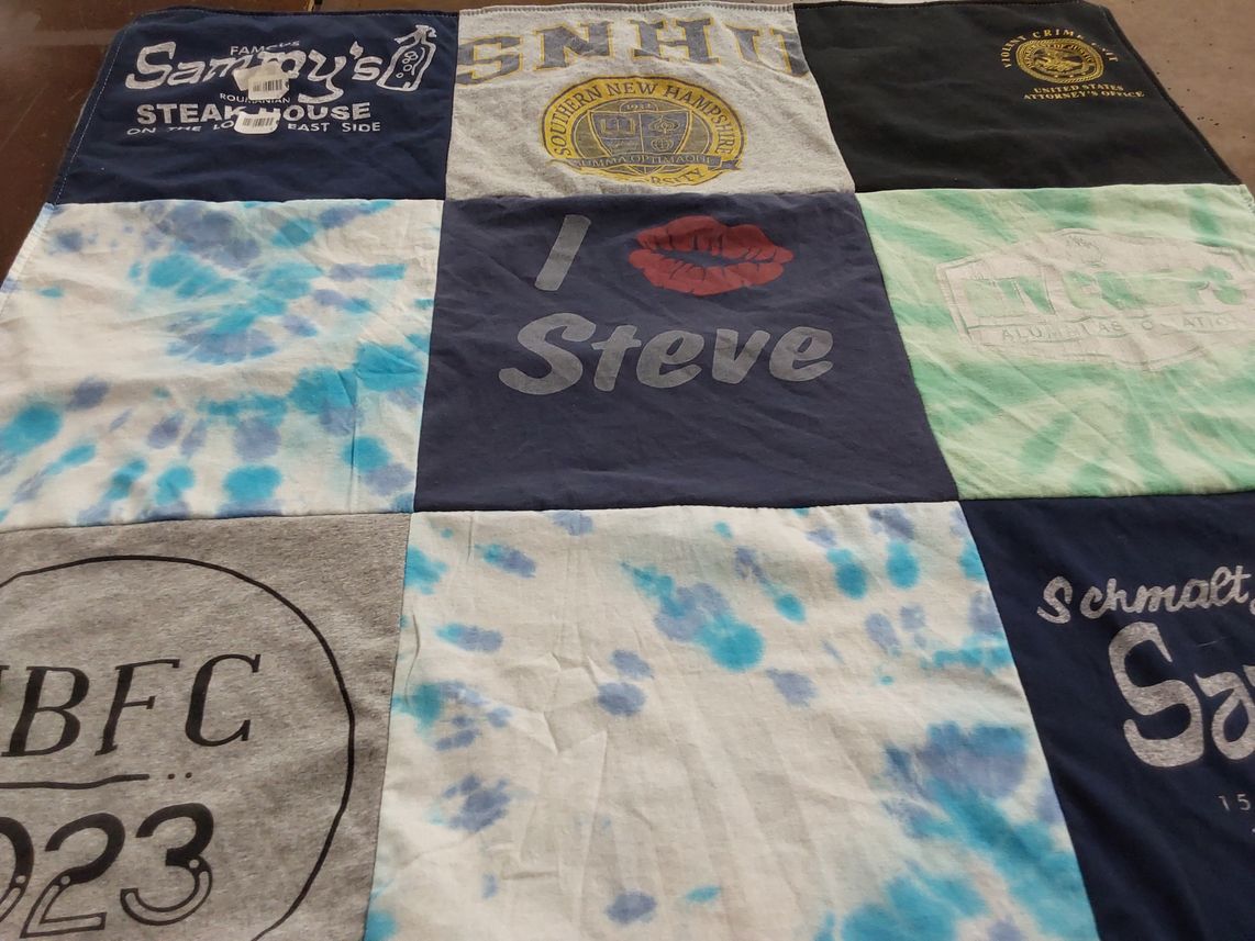 T-shirt quilt from southern new hampshire university by Steve from NJ