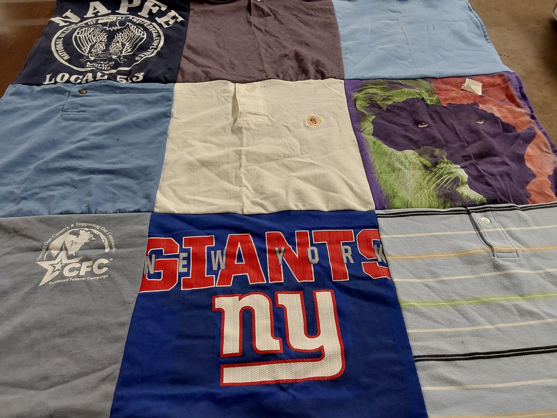 T-shirt quilt featuring new york giants by Danielle from NJ