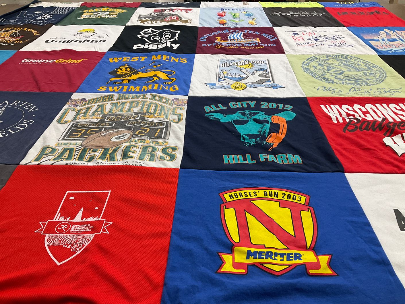T-shirt quilt featuring green bay packers by Judith from WI