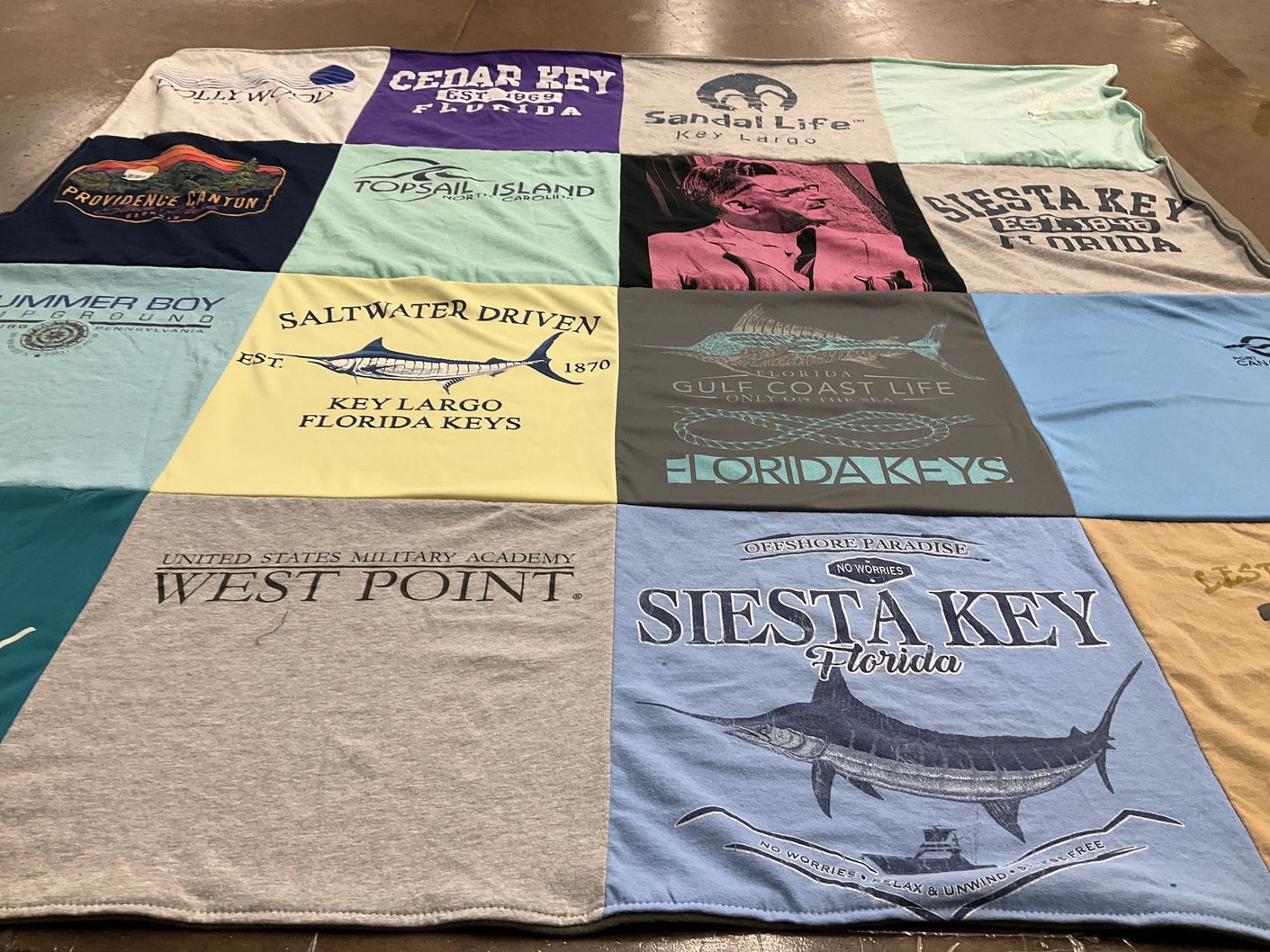 T-shirt quilt from united states military academy by Cynthia from FL
